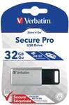 VERBATIM Store 'n' Go Secure Pro USB-Stick I USB-3.2 Gen 1 I 32GB I Speicherstick mit