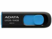 ADATA UV128 64GB USB3.1 Flashlaufwerk, schwarz/blau