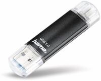 Hama 128GB USB-Speicherstick mit USB 3.2 & microUSB (2-in-1 USB-Stick, z.B. f&uuml;r