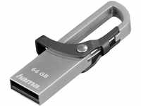 Hama 64GB USB-Stick USB2.0 Datenstick mit Karabiner (15 MB/s, Memory Stick...