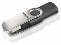 Hama 128 GB USB-Stick USB 2.0 Datenstick (15 MB/s Datentransfer, mit Öse zur
