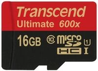Transcend Ultimate microSDHC 16GB Class 10 UHS-I (Lesen: 90MB/s, Schreiben: 45MB/s)