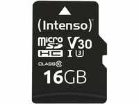 Intenso Professional microSDHC 16GB Class 10 UHS-I, U3, V30 Speicherkarte inkl.