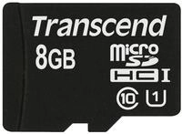 Transcend TS8GUSDU1 Class 10 Premium microSDHC 8GB Speicherkarte UHS-I mit...