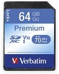 Verbatim Premium U1 SDXC Speicherkarte, 64 GB, SD Karte für Full HD...