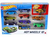Hot Wheels 54886 - 1:64 Die-Cast Auto Geschenkset, je 10 Spielzeugautos, zufällige