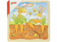goki 57495 Schichtenpuzzle Gemüsebeet