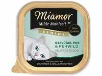 Miamor Milde Mahlzeit Senior - Geflügel Pur & Rehwild 16x100g