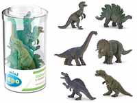 Papo 33018 Mini, Plus Dinosaurier Set 1 (Kunststoffbehälter, 6 Stück) Figuren,