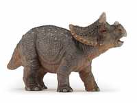 Papo 55036 Junger Triceratops DIE Dinosaurier Figur, Mehrfarben