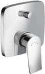 hansgrohe Metris Unterputz Wannenarmatur, f&uuml;r 2 Funktionen, Chrom