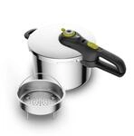 Tefal Secure 5 Neo Schnellkochtopf 6L Edelstahl, 22cm, Korbeinsatz & Dreifu&szlig;, 2