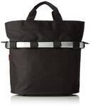 KlickFix Unisex-Adult Farradtaske Bikebasket Oval Sort Fahrradkorb, Schwarz, 34 x 31