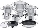 Silit Toskana Topfset induktionsgeeignet 10-teilig, Kochtopf Set mit Glasdeckel,