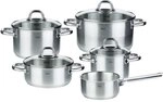 Fissler Korfu/Edelstahl-Topfset, 5-teilig, Kochtopf-Set, T&ouml;pfe mit Glas-Deckel (3