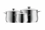 WMF Diadem Plus Topfset Induktion 3-teilig, Kochtopf Set mit Glasdeckel,...