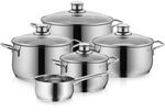 WMF Diadem Plus Topfset Induktion 5-teilig, Kochtopf Set mit Glasdeckel, Cromargan