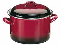 IBILI OLLA RECTA Con TAPA VOLCAN 24 CMS, Stainless Steel, rot/schwarz, 24 cm,