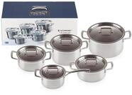 Le Creuset 5-teiliges Topfset aus 3-ply Edelstahl mit passenden Deckeln, F&uuml;r alle