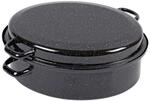 Kochstar 32711038 Br&auml;ter oval ohne Ring, 38 cm, schwarz gesprenkelt