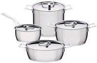 Alessi AJM100S9 Pots and Pans, Topf Kasserolle mit Zwei Griffen, Edelstahl, Silber,