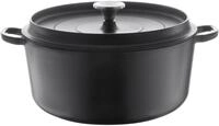 Berndes 034143 Eisenguss Br&auml;ter mit Gussdeckel Emaille, 2,7 L, 20 cm, rund, schwarz