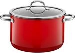 Silit Passion Red Kochtopf gro&szlig; 24cm, Glasdeckel, Fleischtopf Induktion 6,4l,