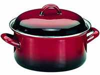 IBILI OLLA RECTA Con TAPA VOLCAN 16 CMS, Stainless Steel, rot/schwarz, 16 cm,
