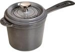 STAUB Stieltopf aus Gusseisen, Kasserolle f&uuml;r Saucen, Rund, 18 cm, 2,8 L,