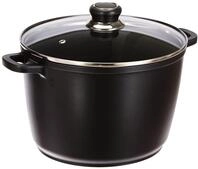 Karl Kr&uuml;ger 81195D Universaltopf Delta mit Glasdeckel, Schwarz, 24cm, 6.1L