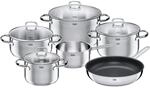 Silit Scalea Topfset Induktion 6-teilig, Kochtopf Set mit Glasdeckel, Pfanne
