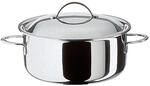 Spring 0285500616 Cristal Bratentopf nieder mit Deckel, Edelstahl, silber, 15,4 x