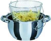 GSW 488204 FRITTIERTOPF mit Einsatz und gegossenem Glasdeckel 22cm / ca. 3,0...