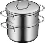 WMF Mini Dampfgarer mit Metalldeckel klein 16 cm, 1,5l, Dampftopf, Cromargan