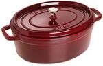 STAUB Cocotte, Gusseisen Br&auml;ter mit Deckel, 31 cm, 5,5 L, Oval, Alle Herdarten inkl