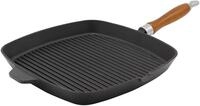 Eisenguss-Steakpfanne Rustica mit Rillenboden, 28 x 28 cm, Schwarz