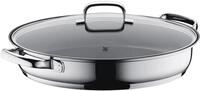 WMF Schmorpfanne/Fischpfanne oval 38 x 26 cm, mit Glasdeckel, Cromargan Edelstahl