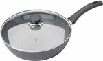 BALLARINI Bari Granitium Pfanne mit Deckel, Antihaftbeschichtung, Induktionsgeeignet,