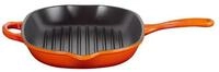 Le Creuset Signature Ovale Grillpfanne aus Gusseisen, mit Hilfsgriff und zwei