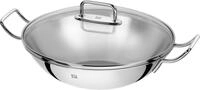 ZWILLING Plus Wok unbeschichtet mit Glasdeckel, Backofen und Induktionsgeeignet, &Oslash;