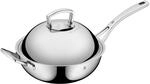 WMF Multiply Wokpfanne Induktion 28 cm, Wok Induktion unbeschichtet,...