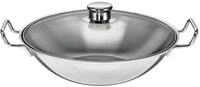 Schulte-Ufer 6659-36 i Wok BO-lang, inkl. Zubeh&ouml;r, 36 cm, Edelstahl, Silber