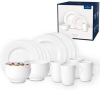 Villeroy & Boch &ndash; For Me Starter-Set 16 Teilig F&uuml;r 4 Personen, Geschirrset Wei&szlig;,