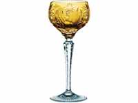 Nachtmann Weinglas mit Schliffdekoration, Braunes Weinglas, Kristallglas, 230...