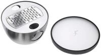 Lurch 220272 RazorTech EDS Parmesanreibe mit Deckel und Auffangschale aus Edelstahl,