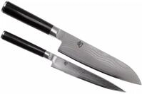 KAI Shun Classic japanisches Kochmesser 2er Set - Santoku 18 cm Klingenl&auml;nge +