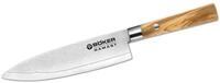 B&ouml;ker 130439DAM DAMAST OLIVE Kochmesser Messer 15.7cm