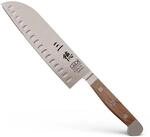 G&Uuml;DE Solingen - Santoku Messer mit Kulle geschmiedet, 18 cm, Fasseichenholz, ALPHA
