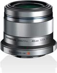 Olympus M.Zuiko Digital 45mm F1.8 Objektiv, lichtstarke Festbrennweite, geeignet f&uuml;r