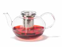 Leonardo Moon Teekanne, Teekrug aus Glas mit Deckel und Teesieb aus Edelstahl,